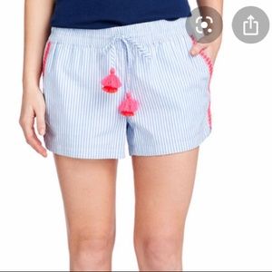 Striped Pop Embroidered Pull-On Shorts